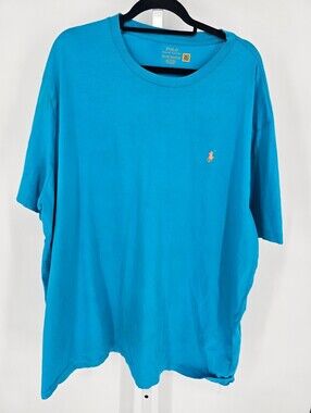 Polo Ralph Lauren Mens Sz 3XLT Short Sleeve T Shirt Bright Electric Blue